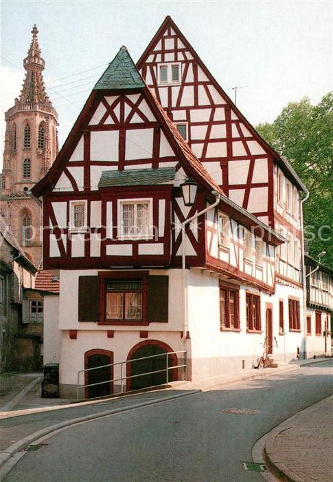 Meisenheim Glan Ritterherberge Obergasse Blick zur Schlosskirche Fachwerkhaus