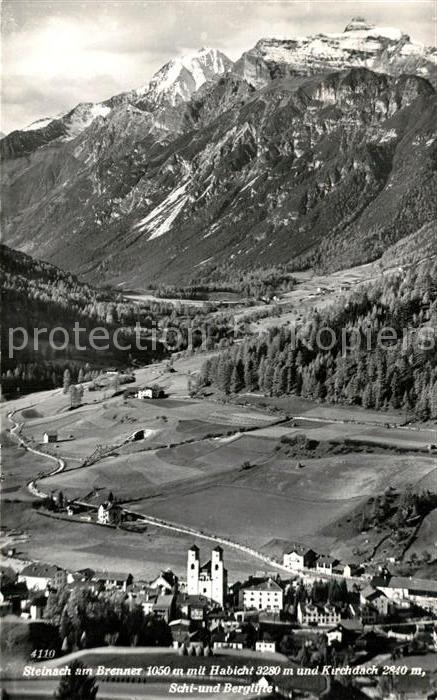 Steinach Brenner Tirol Panorama mit Habicht und Kirchdach Stubaier Alpen
