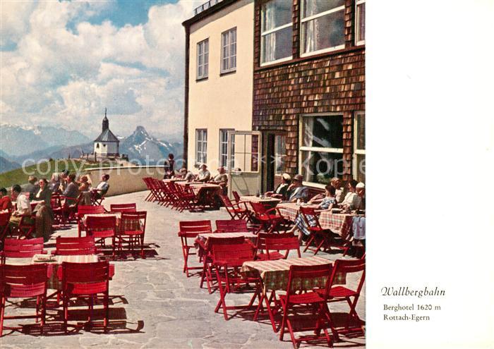 Rottach-Egern Wallbergbahn Berghotel Terrasse Bergkapelle