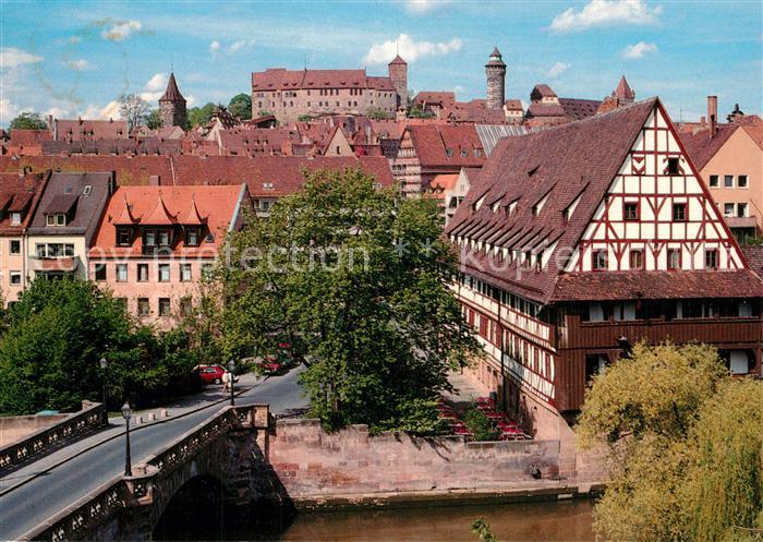 Heidelberg Neckar Partie am Neckar Altstadt Fachwerkhaus
