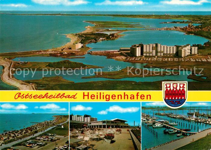 Heiligenhafen Ostseebad Hafen Hotelanlagen Restaurant Strand Fliegeraufnahme