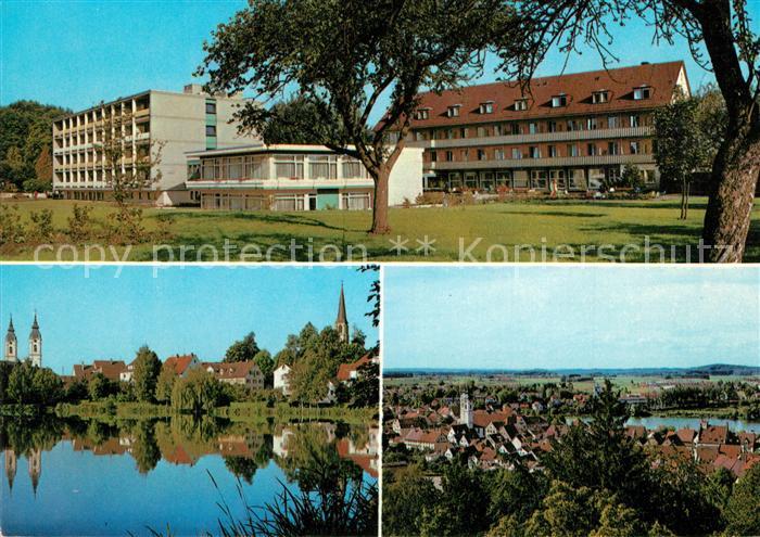 Bad Waldsee Sanatorium Maximilianbad Partie am See Panorama