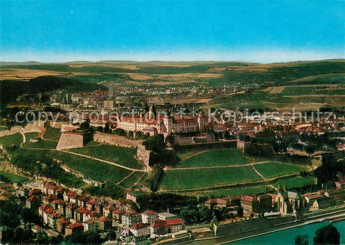 Wuerzburg Festung Marienberg Fliegeraufnahme