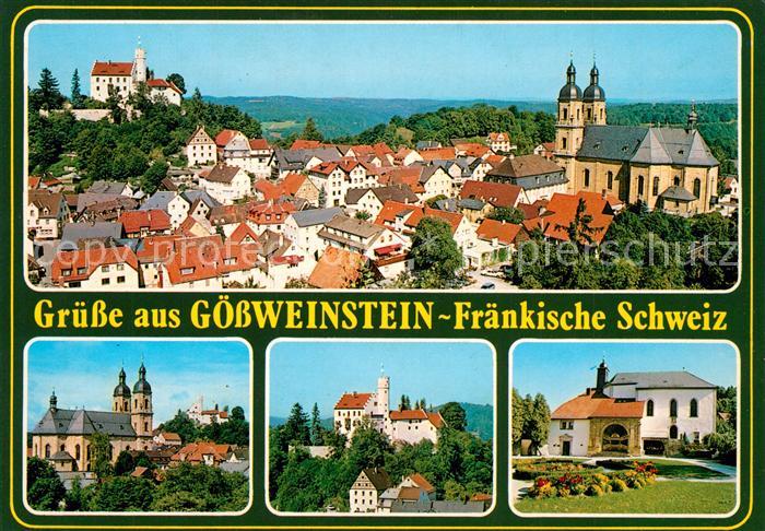 Goessweinstein Ortsansicht mit Basilika und Burg