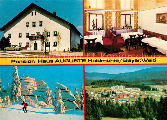 Haidmuehle Pension Haus Auguste Panorama Bayerischer Wald Sommer und Winterimpre