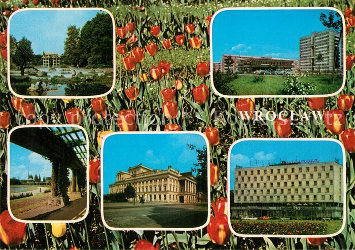Wroclaw Park Hochhaus Opernhaus Hotel Tulpenbeet