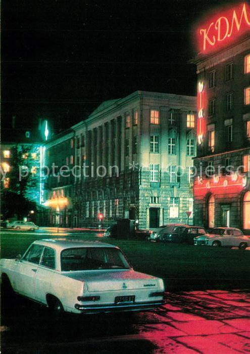 Wroclaw Plac Tadeusza Kosciuszki Platz Nachtaufnahme