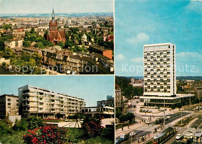 Wrzeszcz Gdansk Widok ogolny Aleja Grunwaldzka Stadtpanorama Hochhaeuser Wohnblo