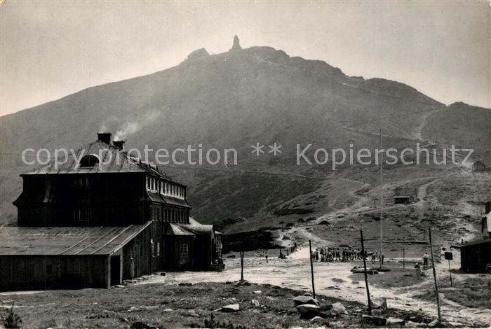 Karpacz Widok na Sniezke Karkonosze Bergbaude Schneekoppe Riesengebirge