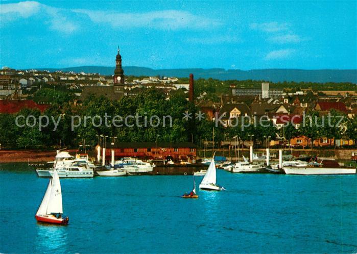 Schierstein Rheinansicht Hafen