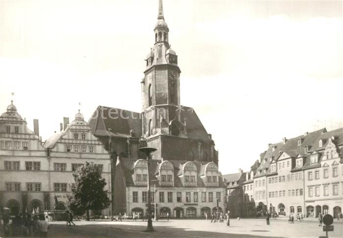 Naumburg Saale Wilhelm Pieck Platz mit Wenzelskirche