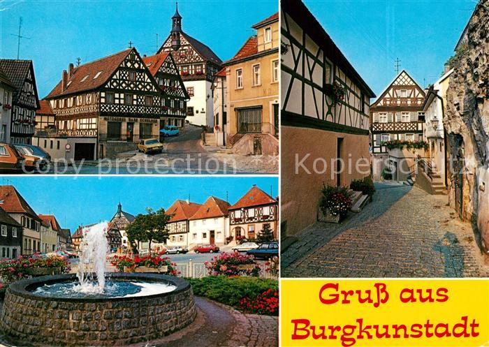 Burgkunstadt Marktplatz Fachwerkhaeuser Altstadt Brunnen