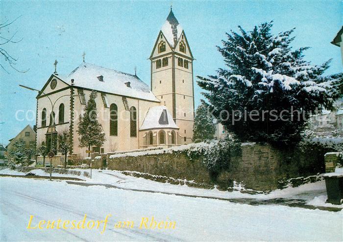 Leutesdorf Rhein Pfarrkirche St Laurentius im Winter