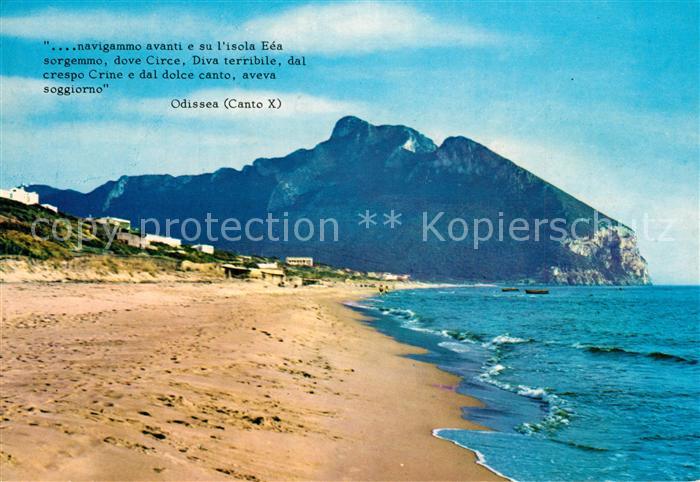 San Felice Circeo Isola Eea Profilo della Maga Circe Spiaggia Strand
