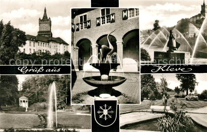 Kleve Schloss Brunnen Park