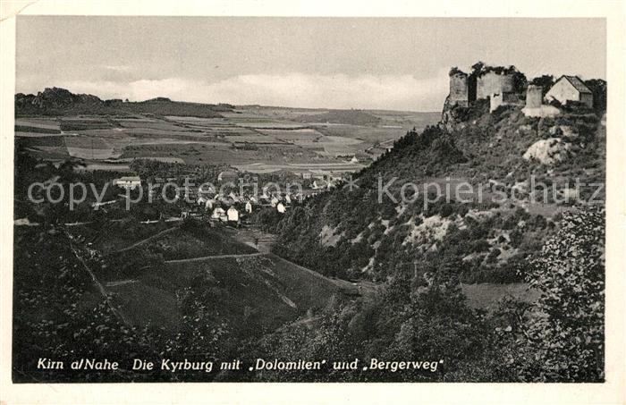 Kirn Nahe Kyrburg Dolomiten Bergerweg
