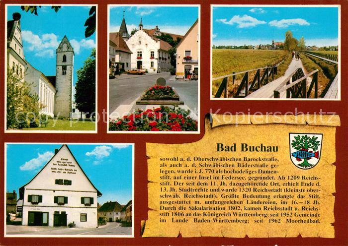 Bad Buchau Federsee Stiftskirche  Rathaus Marktplatz Reichsstift