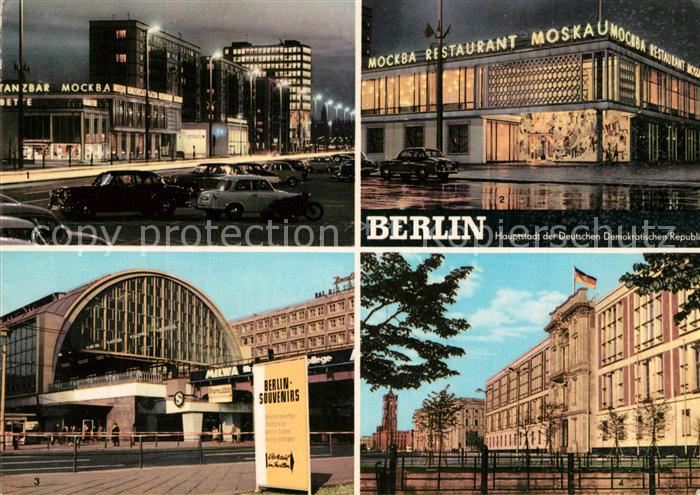 BERLIN  DE Karl Marx Allee Restaurant Moskau Bahnhof Alexanderplatz Sitz des Sta