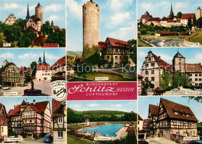 Schlitz Hinterturm Burgenring Marktplatz Vorderburg Schwimmbad