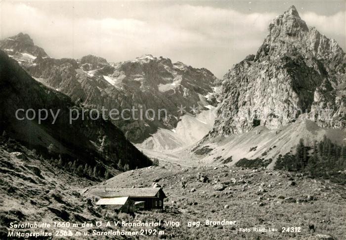 Brandnertal Vorarlberg Sarottahuette Mittagspitze