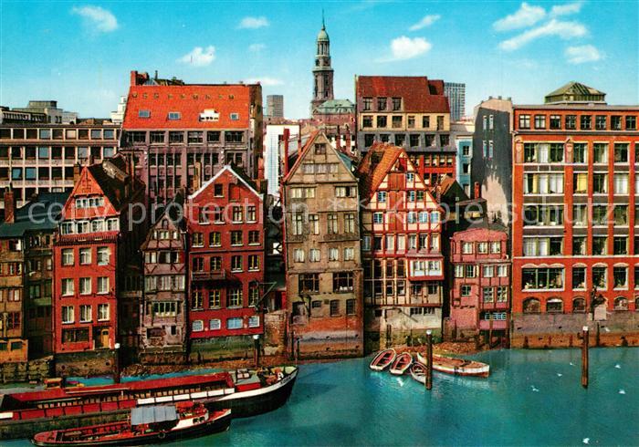 Hamburg Alte Haeuser am Nicolaifleet