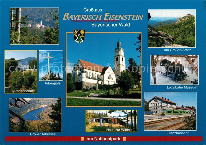 Bayrisch Eisenstein Arbergipfel Arberlandhalle Haus zur Wildnis Kirche Grenzbahn