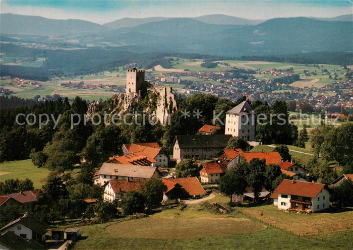 Regen Panorama Burg Fliegeraufnahme