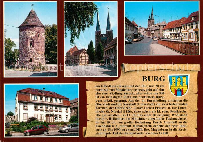 Burg Sachsen-Anhalt Stadtbefestigung Kirche Sankt Nikolai Unser Lieben Frauen Ra