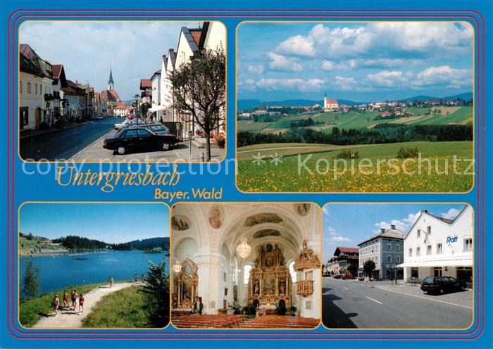 Untergriesbach Niederbayern Panorama Kirche Altarraum Ortsansicht