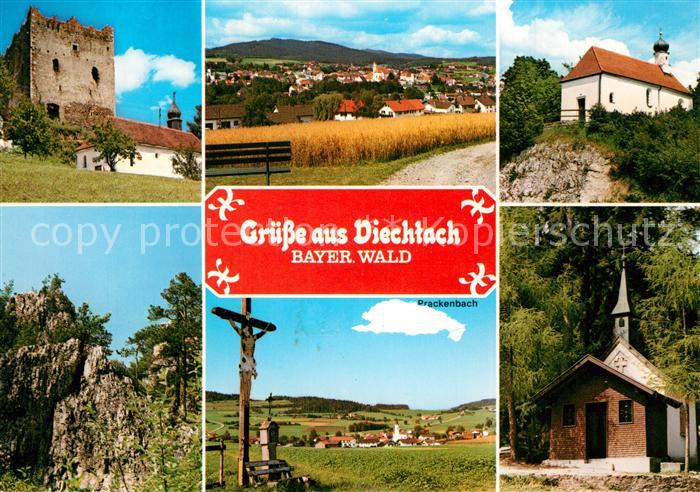 Viechtach Bayerischer Wald Burgruine Kirche Kapelle Wegkreuz
