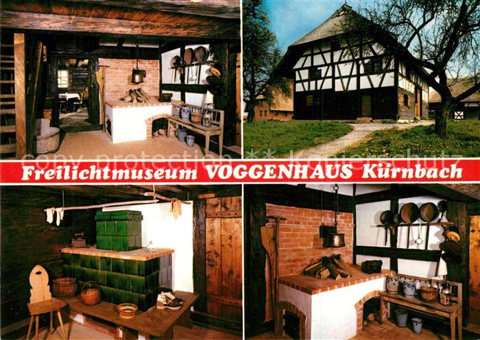 Kuernbach Wuerttemberg Voggenhaus Flurkueche Stube Kaminecke Feuerstelle