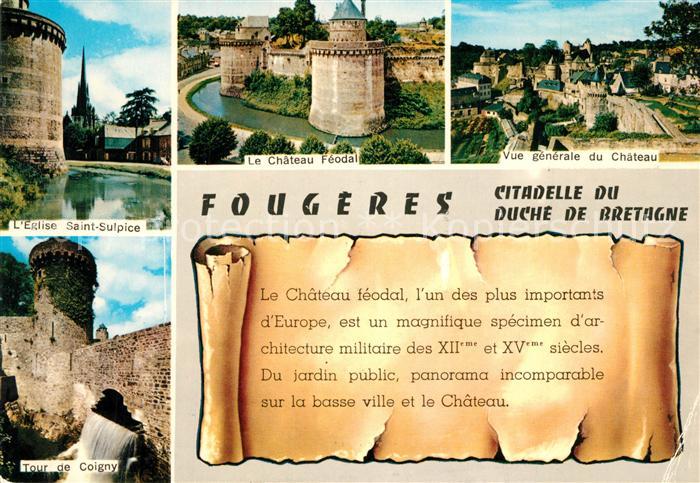 Fougeres Eglise Saint Sulpice Chateau Feodal Tou