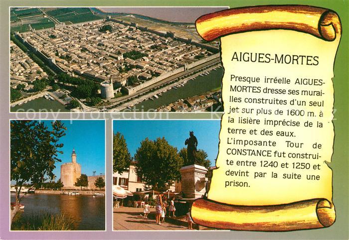 Aigues-Mortes Gard Fliegeraufnahme Denkmal Tour de Constance