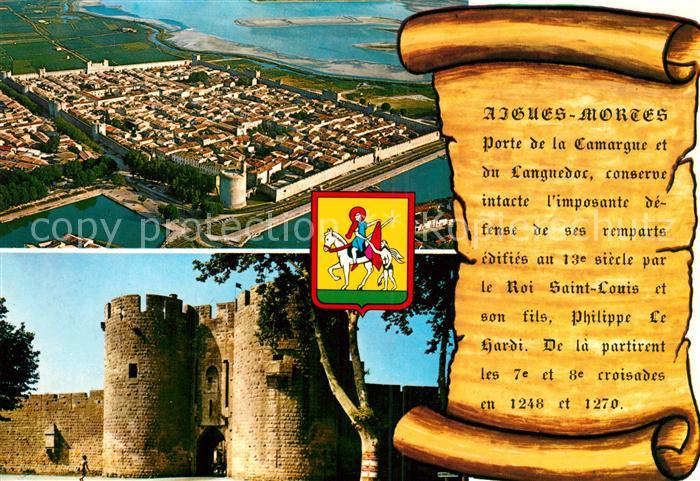 Aigues-Mortes Gard Fliegeraufnahme Burg