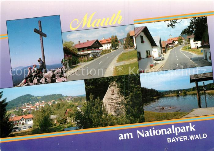 Mauth Niederbayern Gipfelkreuz Ortsansicht Gedenktafel Panorama