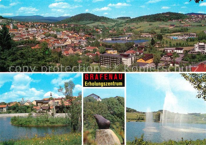 Grafenau Niederbayern Panorama Wasserfontaenen