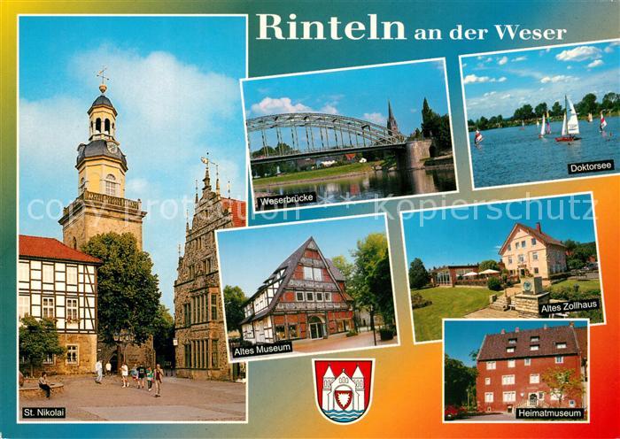 Rinteln Sankt Nikolai Altes Museum Weserbruecke Doktorsee Altes Zollhaus