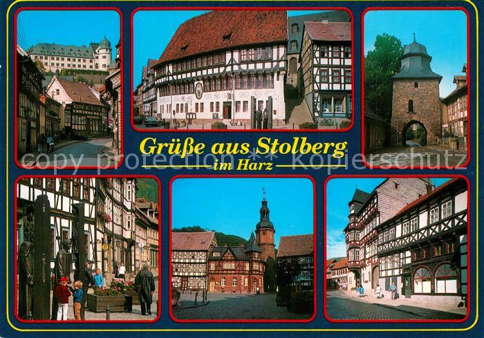 Stolberg Harz Thomas Muentzer Stadt Stadttor Schloss Fachwerkhaeuser