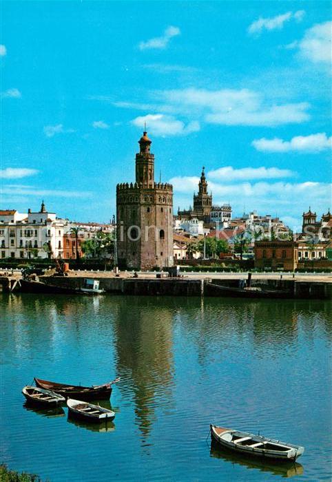 Sevilla Andalucia Rio Guadalquivir Torre del Oro