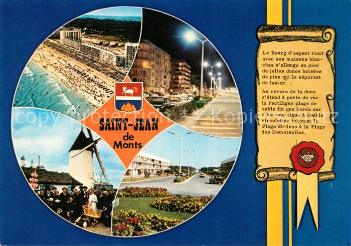 Saint Jean de Monts Fliegeraufnahme Strand Muehle Park Chronik