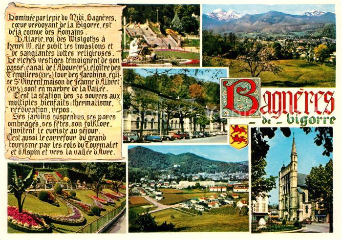 Bagneres-de-Bigorre Stadtansichten Kirche Park Chronik