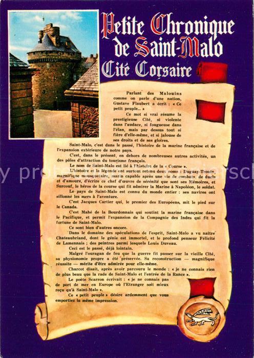 Saint-Malo 35 Stadtturm Cite Corsaire Chronik