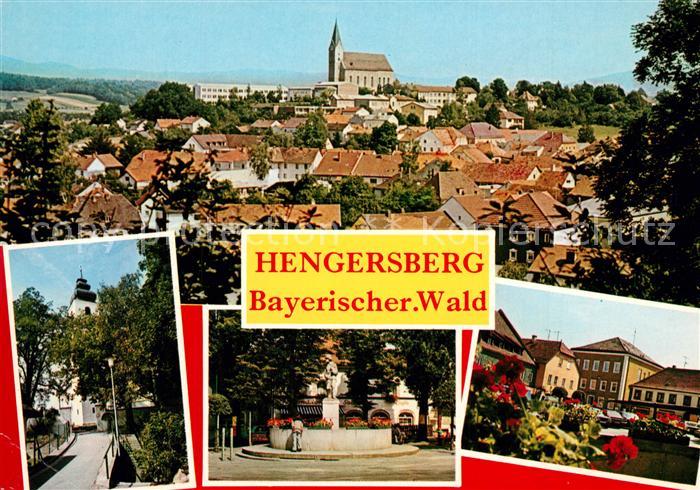 Hengersberg Panorama Kirche Brunnen Marktplatz