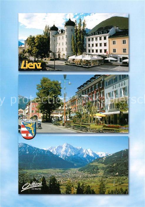 Lienz Tirol Hauptplatz Liebburg Fruehjahrsschnee Spitzkofel