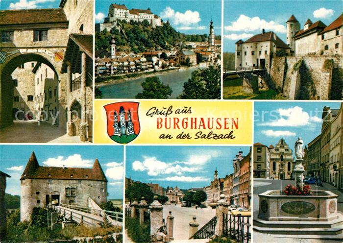 Burghausen Salzach Burg Panorama Brunnen