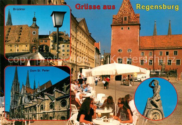 Regensburg Bruecktor Dom Sankt Peter