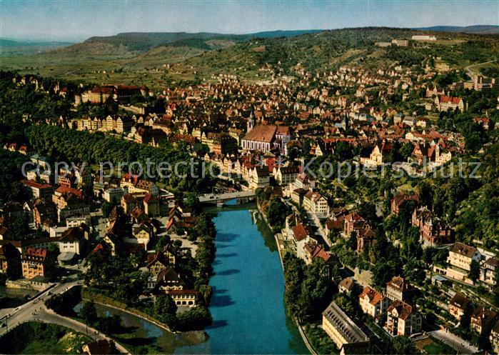 Tuebingen Fliegeraufnahme Neckar Schloss
