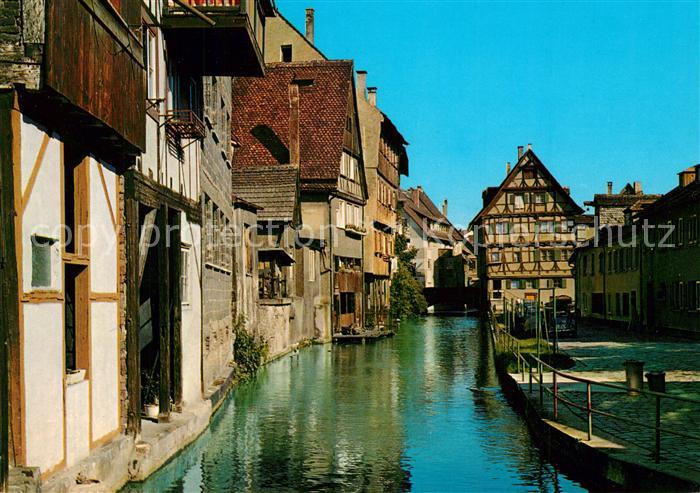 Ulm Donau Altstadt Partie an der Blau
