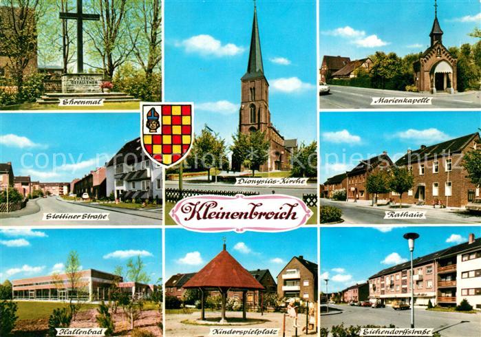 Kleinenbroich Ehrenmal Marienkapelle Dionysius Kirche Hallenbad Kinderspielplatz