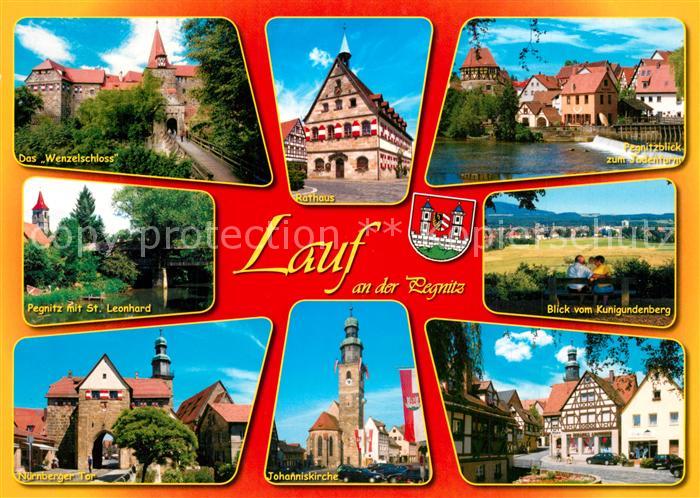 Lauf Pegnitz Wenzelschloss Rathaus Pegnitz Sankt Leonhard Nuernberger Tor